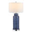 Lampe de table bleue 30,5 "avec USB
