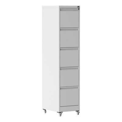 Office Storage Cabinet, Metal Storage Cabinet With 5 Drawers, Vertical File Cabinet With Lock For Home Office, Vertical Filing Cabinet For Storage