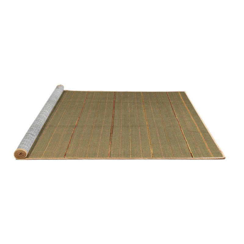 Tapis contemporains brun lavable à la machine 2630, Rond 7 pi