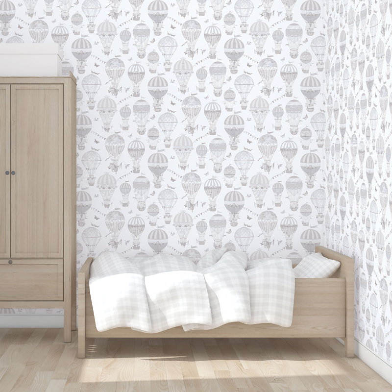 Bellamy 10m x 53cm Matte Wallpaper Roll, Grey/White