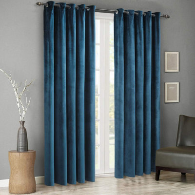Velvet Blackout Curtain Panel Pair