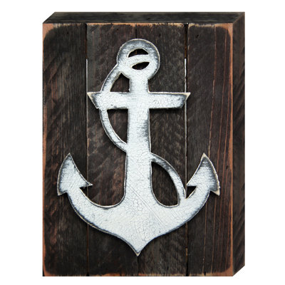Rustic Anchor Nautical Vintage Board Wall Décor