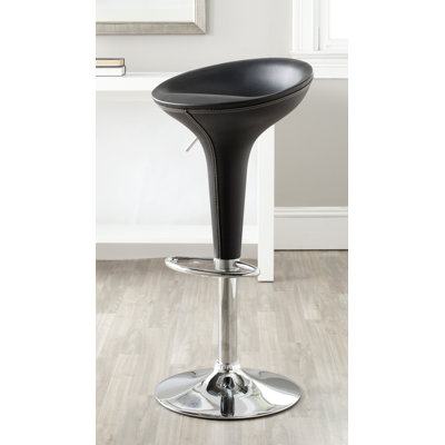 Bunky Swivel Adjustable Height Bar Stool by Orren Ellis