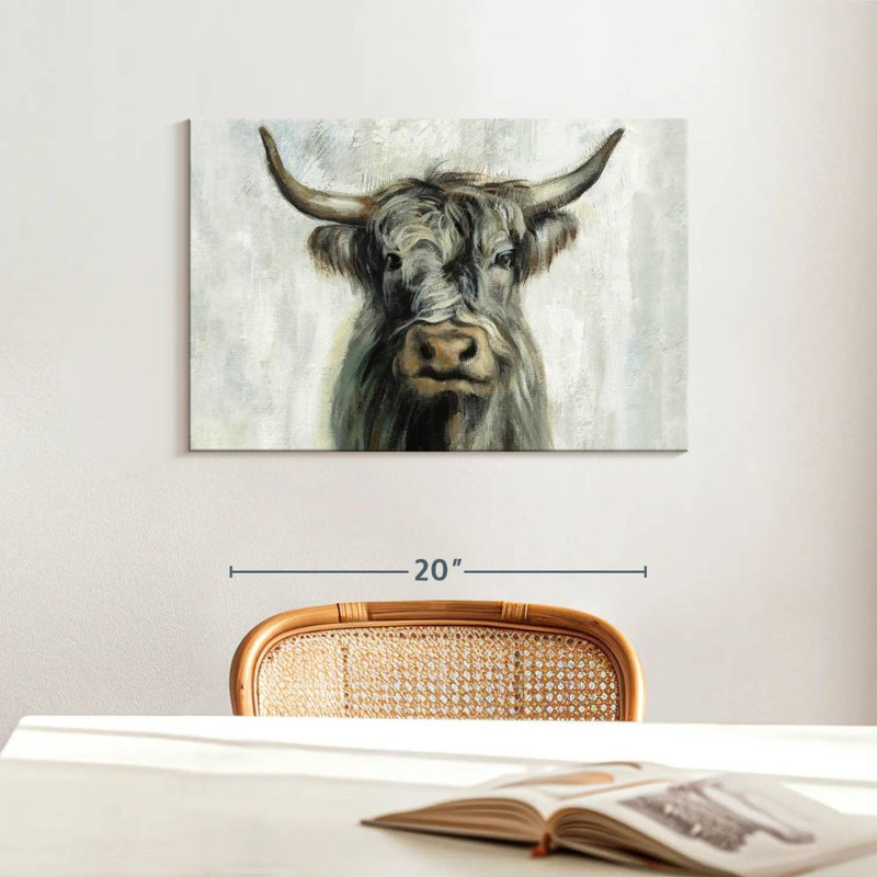 Brampt Highland Cow Horizontal, 16" H x 24" W