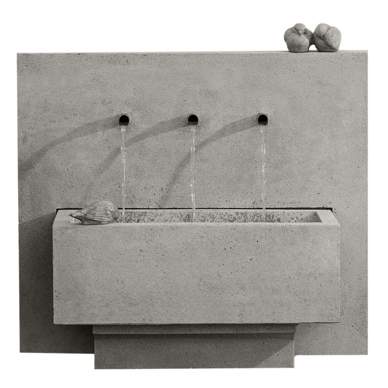 Fontaine en béton X 3, Pierre grise