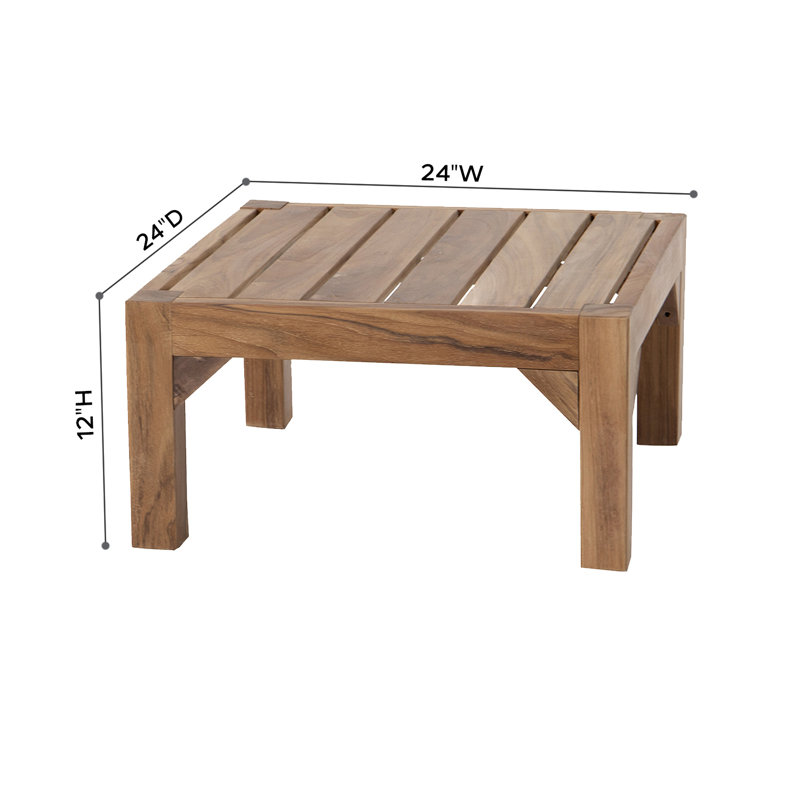 Huntington Outdoor 7 - Piece Teak Conversation Set, Granite Sunbrella®