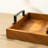 Rectangle Wooden Geometric Trays With Metal Handles