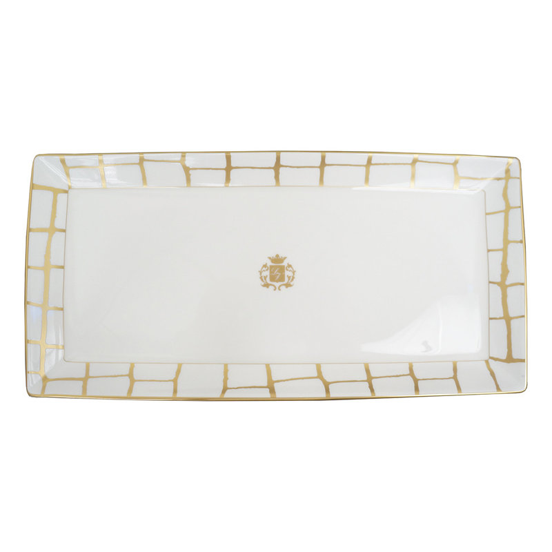Alligator Gold Bone China Tray