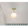 Andren Flush Light 1 Light Semi Flush Mount Ceiling Light, Globe Ceiling Light