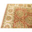 Hand Knotted Wool Area Rug in Rust And Ivory