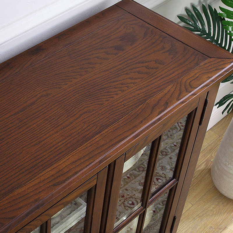 Vitrines en bois massif noisette + verre