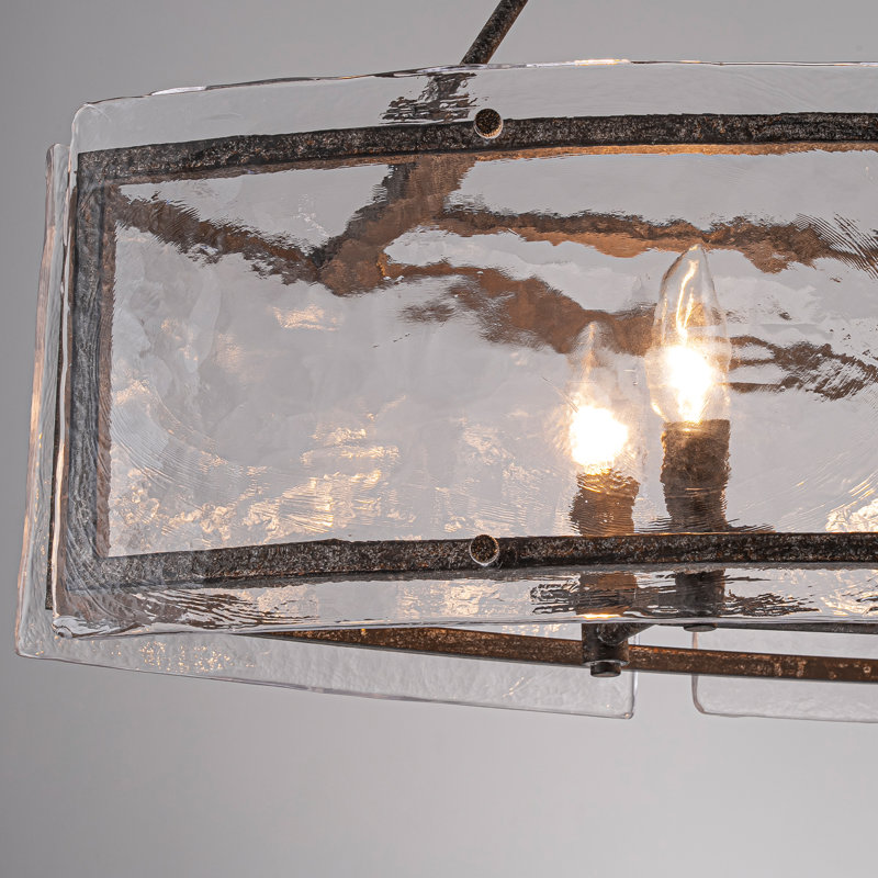 Lustre pour îlot de cuisine à 6 lumières à intensité variable Jairdan, Bronze antique