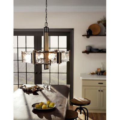 Aberdeen 6 - Light Dimmable Drum Chandelier