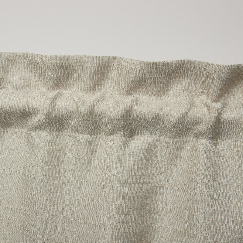 Natural Linen Light Filtering Rod Pocket Scalloped Valance