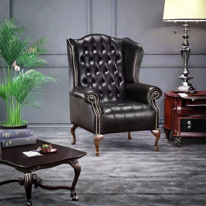 Fauteuil inclinable en cuir lisse avec éponge., Similicuir noir