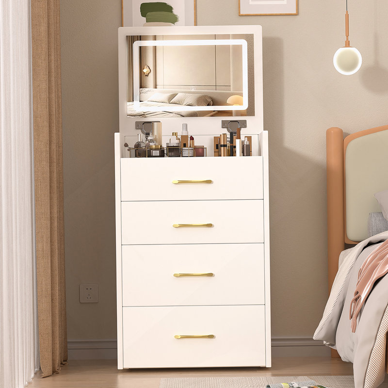 Meuble-lavabo 3 en 1 avec miroir ouvert