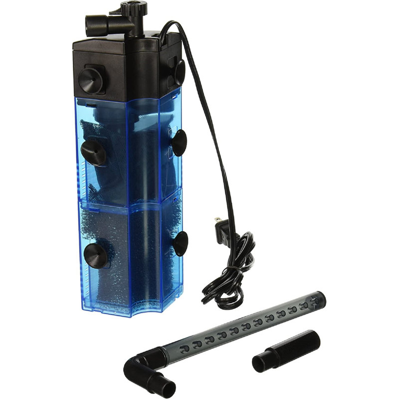 Filtre interne entièrement submersible Cascade 455 pour réservoirs d'aquarium - Réservoirs jusqu'à 20 gallons