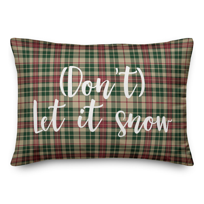  Coussin «Don't Let It Snow in Tartan»