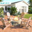 Ensemble de chaises pliantes pour 4 personnes Adirondack-1375324145
