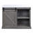 Bowery Rectangular Kitchen Island with Marble Top in White and Gray Oak