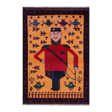 Hand Knotted Wool Geometric Area Rug