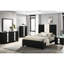 Table de chevet pour chambre à coucher avec deux tiroirs - Finition noire de style armoire contemporaine