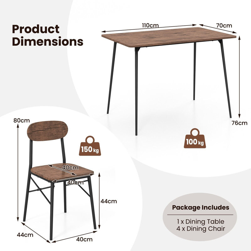 Hofstade 4 - Person Dining Set