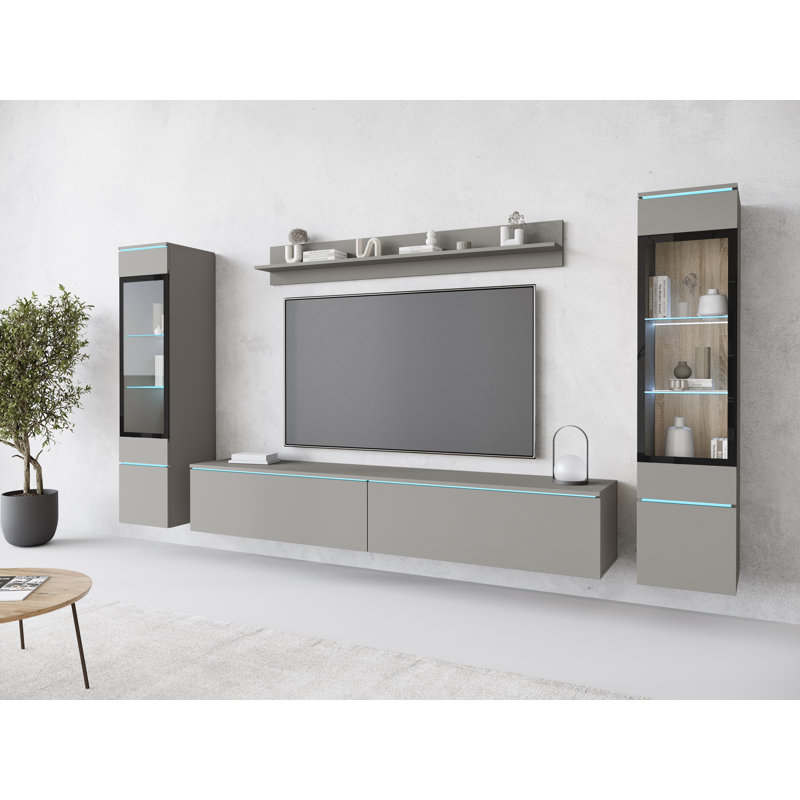 Unfinished Entertainment Centre for TVs up to 78", Grey Pallad