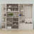 Multifunctional Left-Right Combination Hall Cabinet With Storage And Hooks, Storage Cabinet/ Hall Tree 2 In 1-737106652