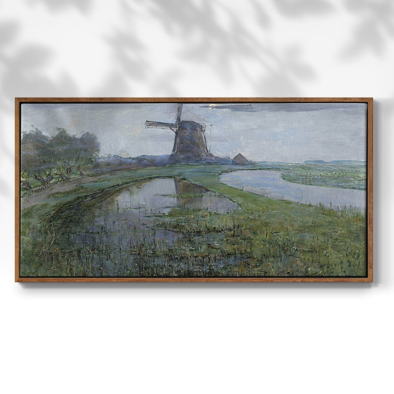 Série paysage - CMLX - Toile tendue avec châssis encadré - Prêt à être accroché, H 25 po x l 49 po, Noyer