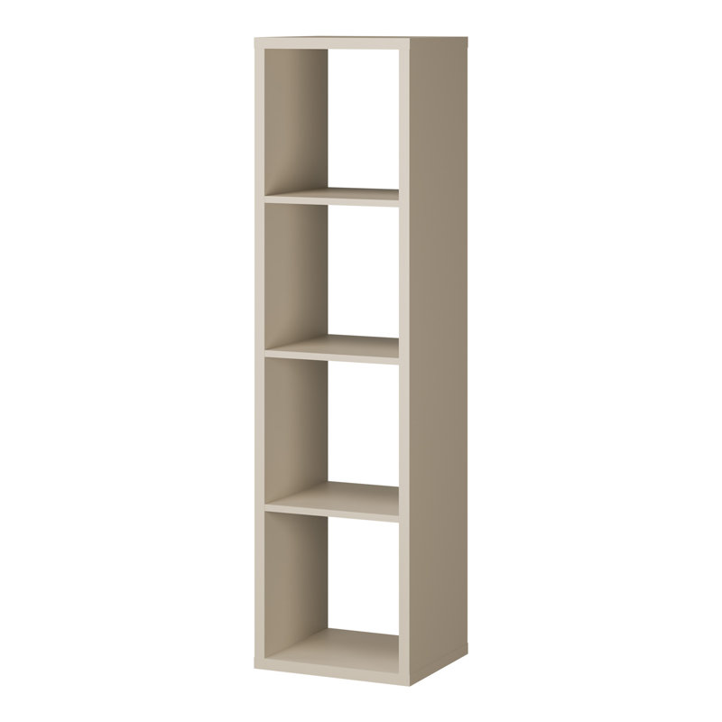 Cube Bookcase, (3 Shelves) 141.8cm.H x 141.8cm.W x 141.8cm.D, Beige