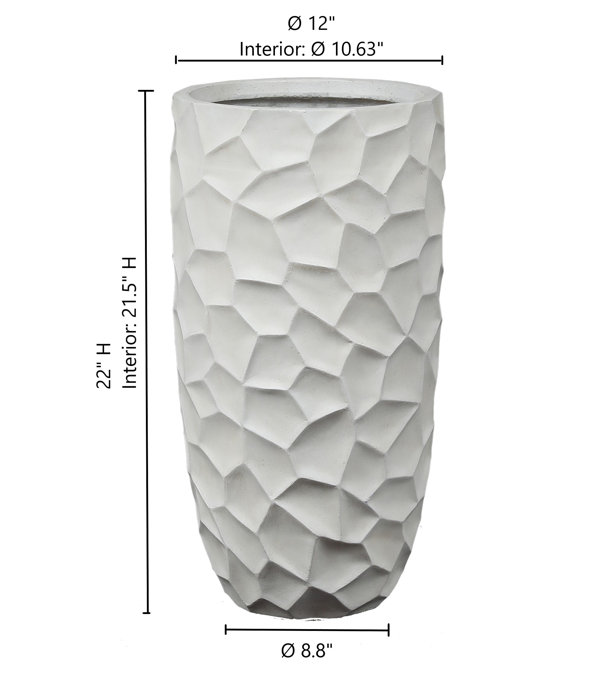 CosmoLiving by Cosmopolitan 14 in. x 10 in. White MGO Planter (Set of 3)