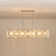 8 - Light Linear Island Rectangular Crystal Chandelier