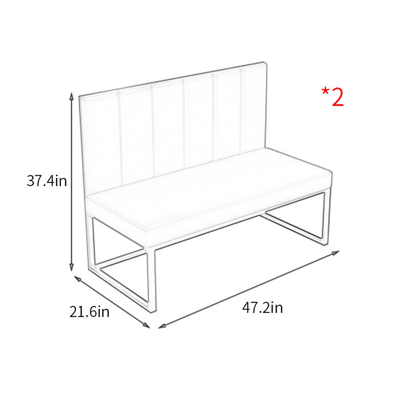 Banc rembourré en similicuir Lorinza