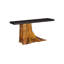 Teak Wood Console Table, Iron Sheet Top