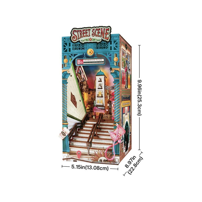 Ensemble de coin-livre 3D bricolage: Scène de rue, 196 pièces