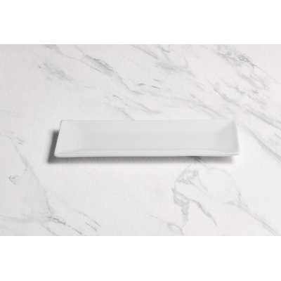 PANORAMA Premium Porcelain Panorama Ivory Rectangle Plate | Microwave & Dishwasher Safe