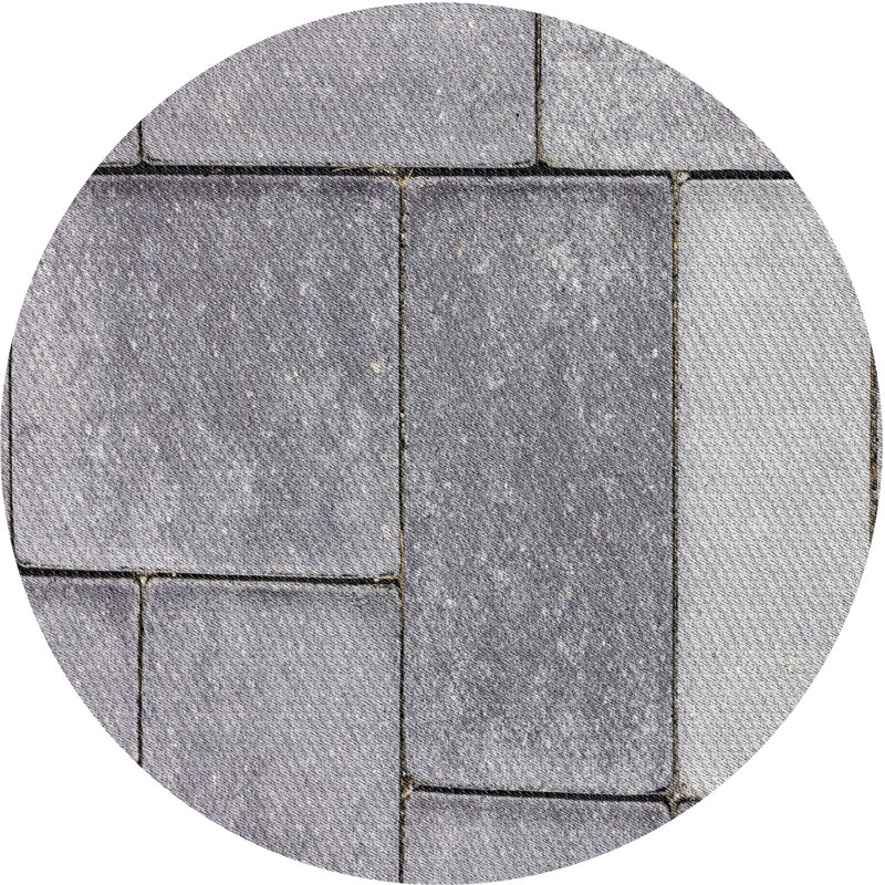Geometric Indoor Rug, Round 3'