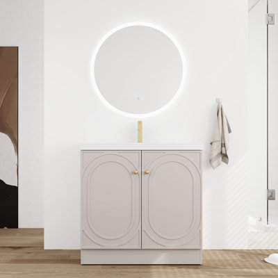 36'' Single Bathroom Vanity with Resin Top