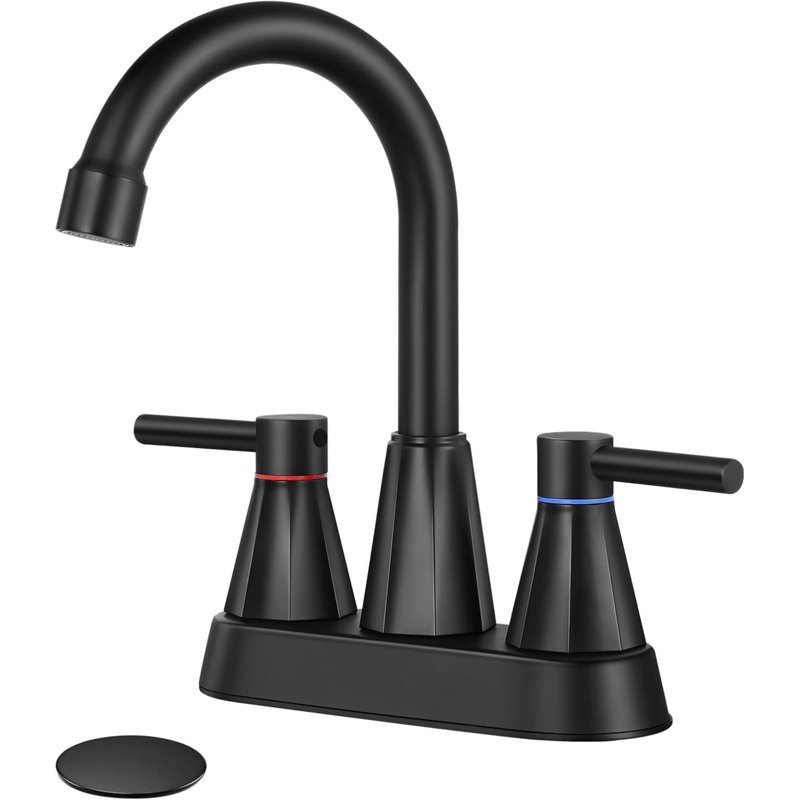 Bathroom Faucet For 3 Hole,2-Handle Bathroom Sink Faucets With Pop Up Drain