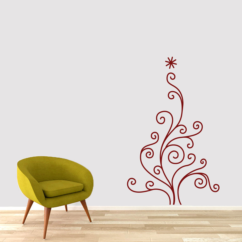 Décalcomanie murale arbre de noël Betances, Canneberge