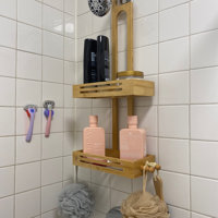 Crew & Axel Hanging Bamboo Shower Caddy & Reviews