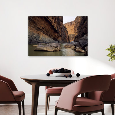 Rio Grande Winding Through Santa Elena Canyon Big Bend National Park Texas Usa. Abstract Contemporary Landscape Nature Art