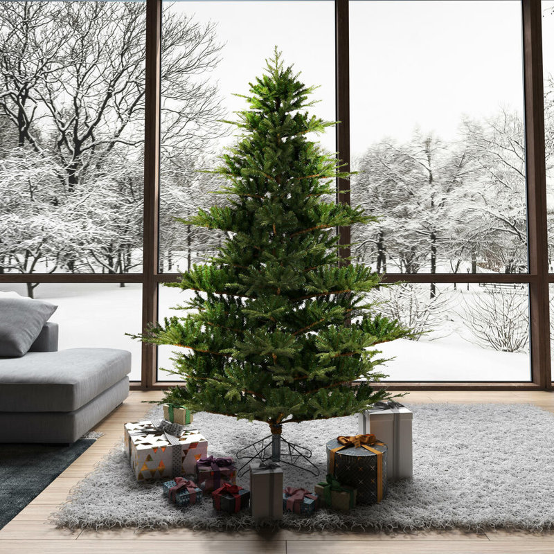 90'' H Green Realistic Fir Christmas Tree, 7.5' H
