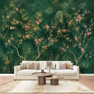 Adhésif décoratif pivoines roses élégantes fleurs rouges foncées Papier peint adhésif auto-adhésif moderne pour salon de chambre à coucher L 69 po x l 96 po