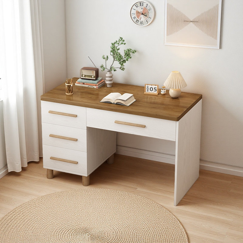 Bureau moderne blanc minimaliste, H 29,52 po x l 35,43 po x P 19,68 po