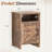 Solid and Manufactured Wood Nightstand with Storage Cabinets-2030290466