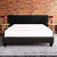 Sommier tapissé gris foncé, pour matelas plateforme de 14 pouces (taille standard), style contemporain, en bois, sans sommier tapissier, cadre de sommier de remplissage inclus.