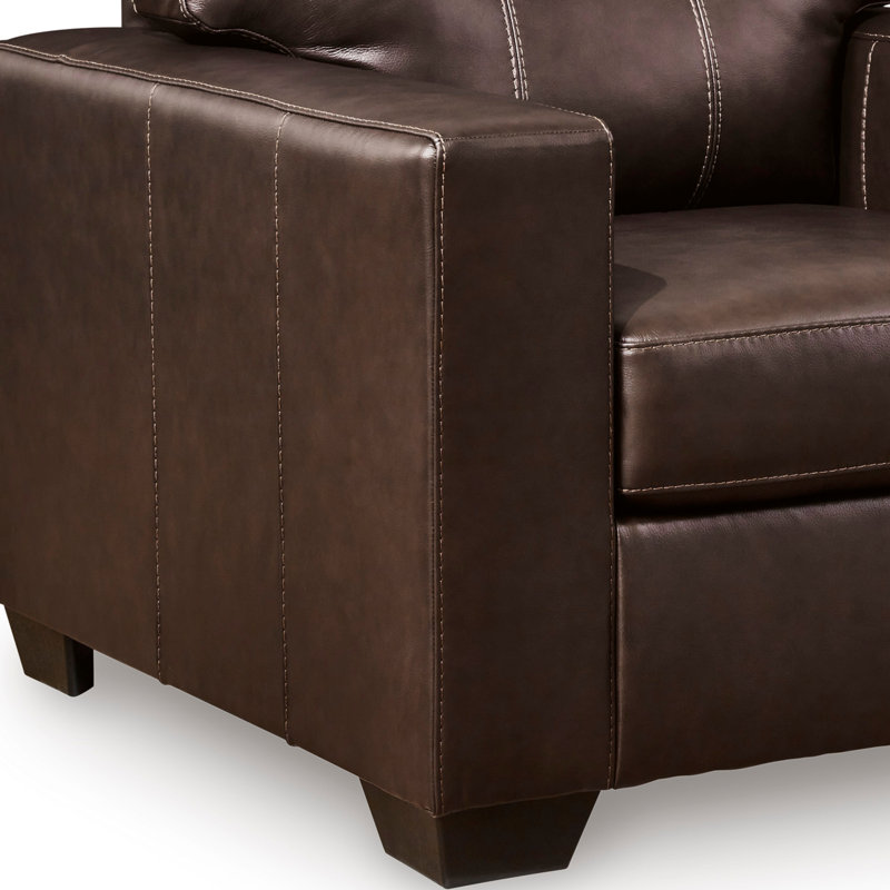 Causeuse en cuir Roundhill Furniture Holmes, Brun