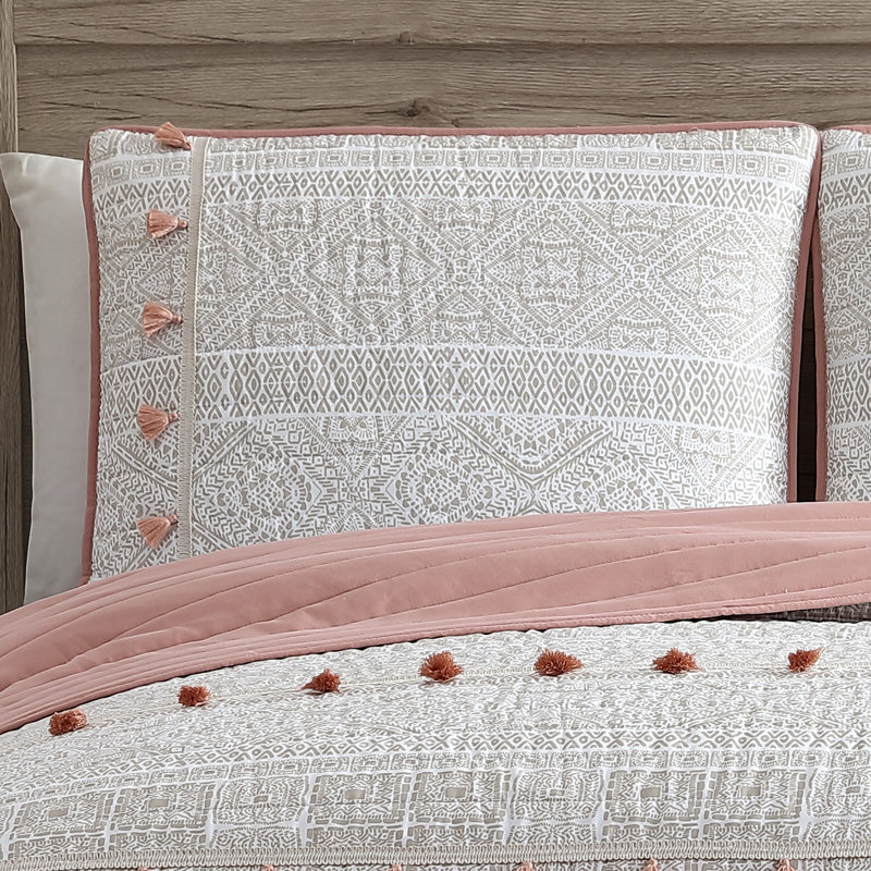 Ensemble de courtepointe en microfibre Frente, Courtepointe pour lit simple + 1 taie décorative